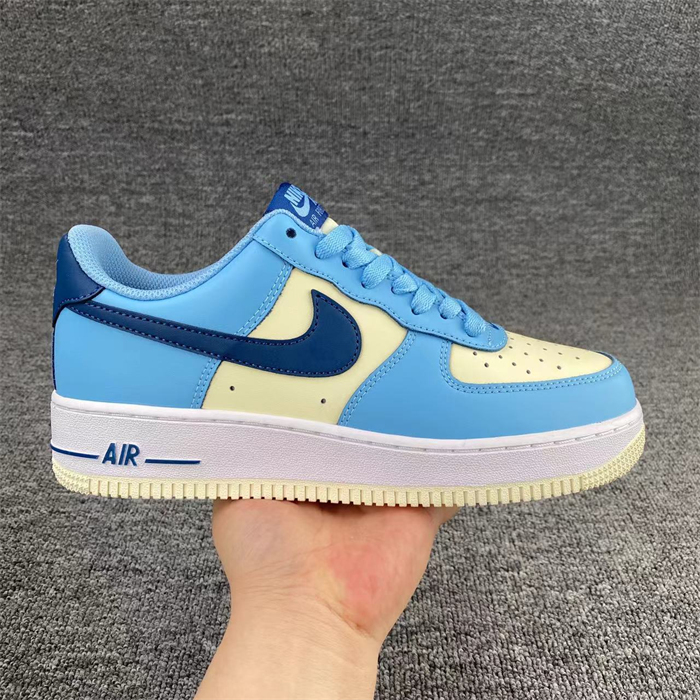 Men's Air Force 1 Low Blue/Cream Shoes Top 0361